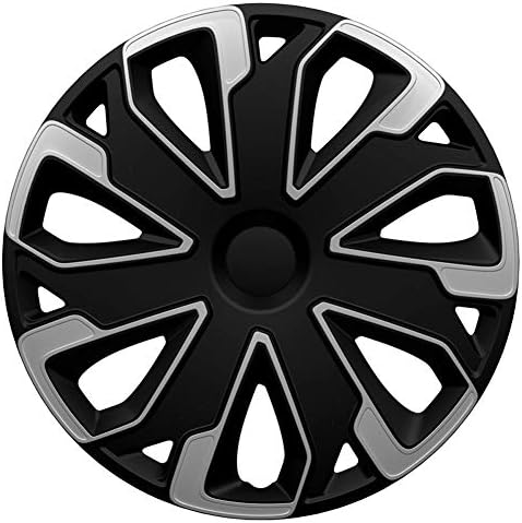 Autostyle Комплект автомобилни покривала за колелата Ultimo 15-инчов Сребристо-черен