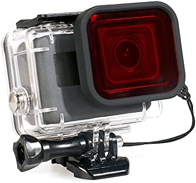 NATEFEMIN Корпус за Гмуркане Калъф Червен Филтър на Обектива Защитно покритие за Подмяна на GoPro Hero 5 6 Фотоапарат