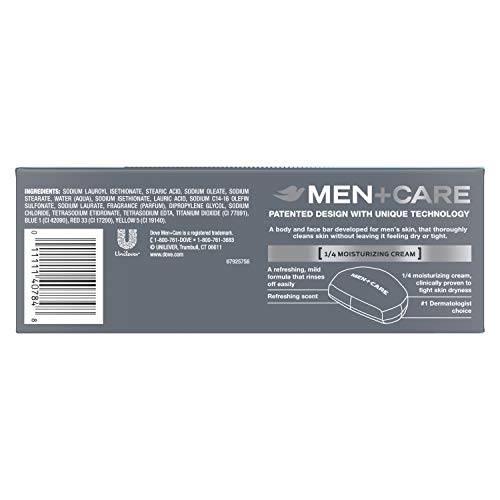 Сапун за лице и тяло Dove Men + Care за овлажняване на кожата Чист Комфорт По-хидратиращ от Правеше на сапун 3,75