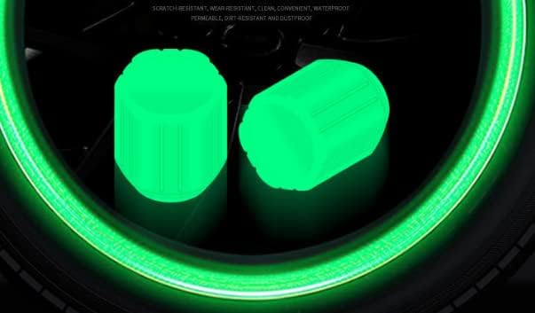 Флуоресцентни Капачки за състав на вентила на гумата NUTEOR, Капачки за състав колела, Съвместими с Ford Fusion