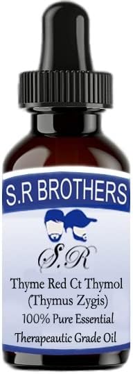 S. R Brothers Мащерка, Червен тимол (Thymus Zygis) Чисто и Натурално Етерично масло Терапевтичен клас
