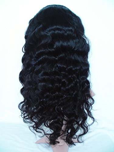 Красив 22 Перука Дантела Отпред С Косата на Бебето, Черни Перуки, изработени От Човешка Коса, Индийски Вирджински Косата