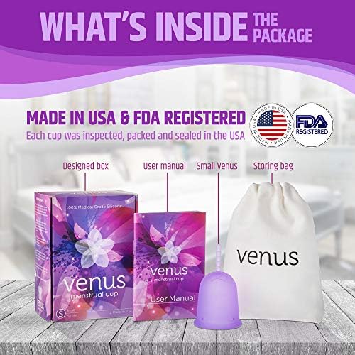 Менструална чаша Venus – Множество менструална чаша от медицински силикон – Уникален дизайн за облекчаване