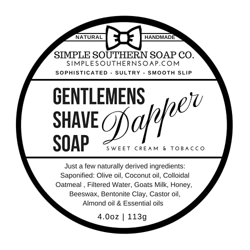 Подаръчен комплект Simple Southern Сапун за мъже от 4 теми (Dapper) 4 грама на сапун за бръснене - 2 мл лосион, Масло