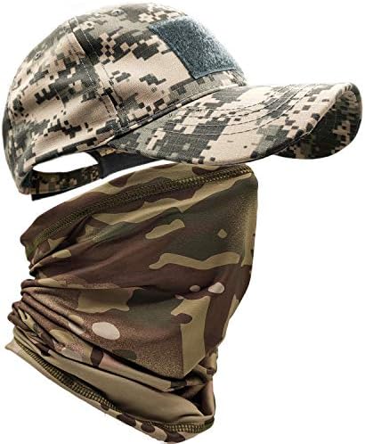 HOPSOOKEN Камуфляжные Шапки за Мъже с Охлаждаща Солнцезащитной UV Защита За шията, Военна Тактическа Ловна