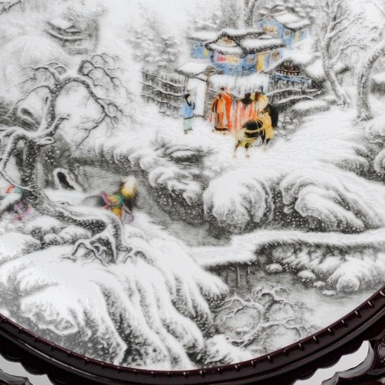 Керамични Древна Китайска Чиния GELTDN Декоративна Порцеланова Чиния Metope за салона на Хотел