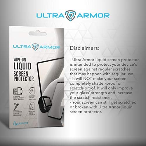 Защитно фолио от течно стъкло Ultra Armor за всички смартфони, таблети и часа Избършете On Nano Защита - Универсален