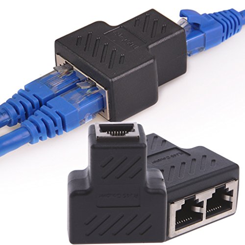 Oranmay от 1 до 2 Начини за свързване към локална мрежа Ethernet Мрежов Кабел RJ-45 Конектор-сплитер Адаптер