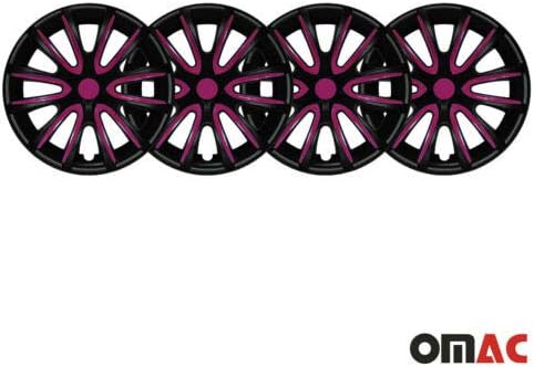 15-цолови тасове OMAC за Toyota 4Runner Матово-черни и лилави 4 бр. Капака Джанти - Шапки ступиц - Подмяна на външната повърхност