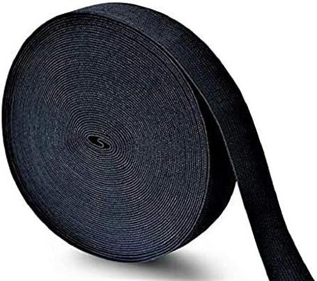 Черна еластична гума ширина 1.5 инча, 5/10/15 ярда шивашката дъвка, направено в САЩ (5 ярда)