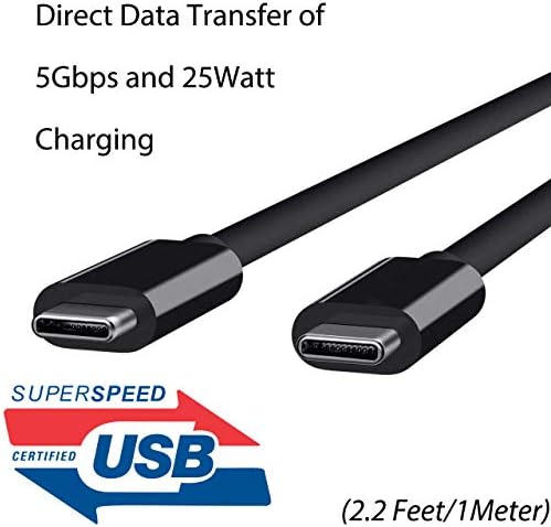 Кабел USB Type-C за директно зареждане и пренос на данни, съвместим с Sony Xperia 10 IV с две USB-C на скорост от