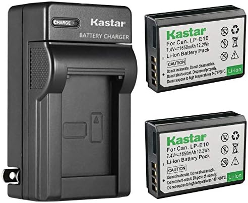 Подмяна на стена зарядно устройство Kastar AC за батерия Canon LP-E10 LPE10, Зарядно Canon LC-E10, LC-E10N, Canon EOS 2000D,
