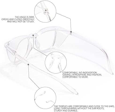 Защитни Очила LeisonTac с Големи Рамки, Анти-Мъгла, Прах, Анти-Синя Светлина, устойчиви на въздействието на Защитни Очила