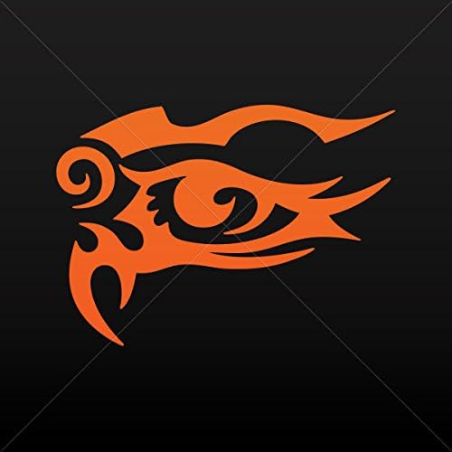 Отличителни знаци на Етикета Tribal Дизайн на Татуировка Стил на Очите Гараж Спортен автомобил Оранжево (4 Х