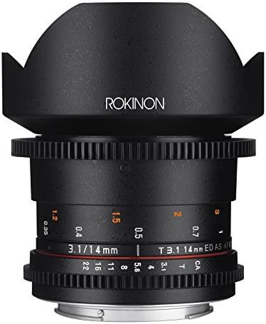 Полнокадровый Широкоъгълен обектив Rokinon Cine DS DS14M-C 14 Т3.1 ED AS IF UMC за Canon EF