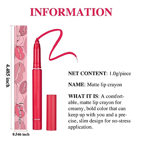 Набор от матирана губных червила, BINGBRUSH, 3 цвята, мат молив Longwear, Хидратиращи цветна пръчка Ultimate Lip Crayon