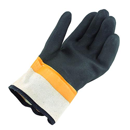 Защитни маншети за ръкавици Galeton Viper PVC дограма с двойно покритие, черна (опаковка от 12 броя) 7110, Големи
