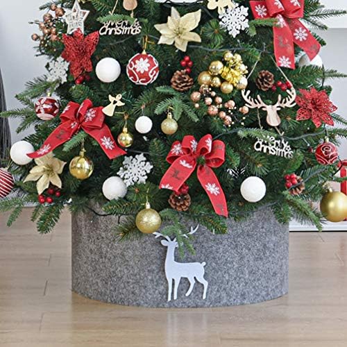 Toyvian Пола за Коледната елха с Украса за Хелоуин, 1 бр., Коледен Декор, Пола, за елхи в селските райони, украси за коледа на празнични партита - Бяла пола 30x5,1 инча