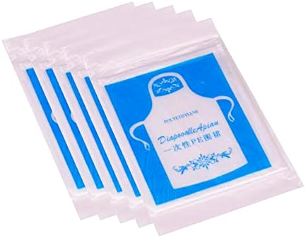 XIAOXGXF 100 БР Престилки за Еднократна употреба Пластмасови Престилки за Еднократна употреба за Възрастни за Готвене,