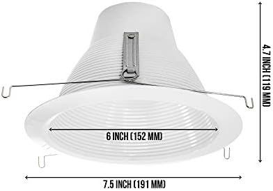 [Комплект от 6 теми] PROCURU 6-Инчов Една лампа с коничен завършек Shorty, Защитен от атмосферни влияния, Фланец,
