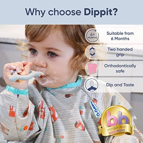 Бебешки лъжички и Ковшик Bibado - Dippit за всяка специалност самостоятелно хранене, не съдържат бисфенол А,