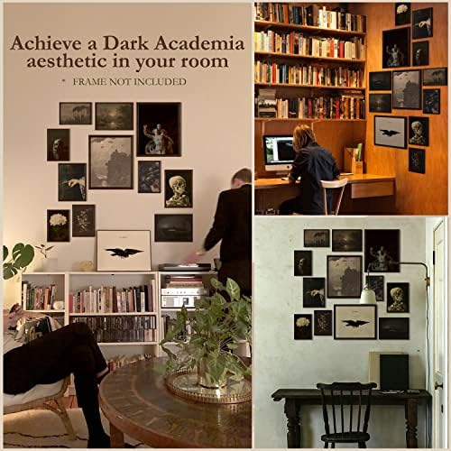 97 Decor Dark Academia Room Decor - Готически Декор, Естетически Картини Dark Academia, Готически артистични Щампи, Стенни