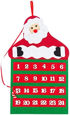 Коледа 24 Деня за Обратно Броене Календар Коледна Украса за Доставка Нетъкан Календар Висулка във формата На Коледно