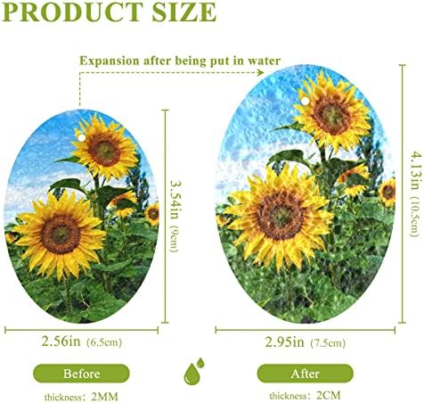 ALAZA Summer Sunflower Flowers Цветни Натурални Гъби Кухненски Целлюлозная Гъба за миене на съдове, Санитарен възел