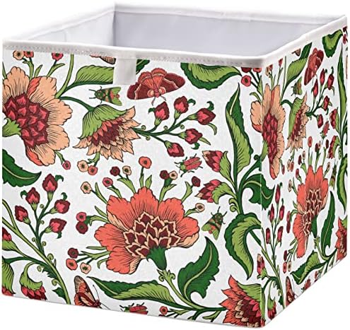 Кошница за шкаф visesunny Кошници за съхранение на цветя Тъканни Кошница за Организиране на рафтовете Сгъваеми Кубични