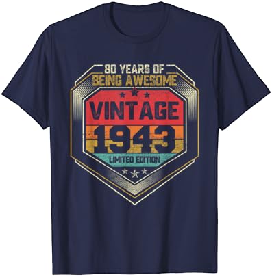 80-Летни Подаръци, Реколта Тениска с Ограничен Тираж от 1943 г. в 80-ти Рожден ден