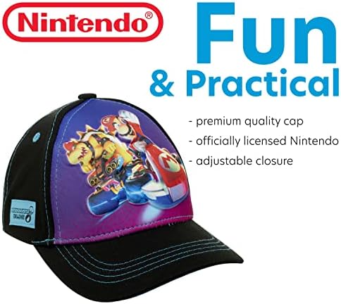 Nintendo Boys Super Mario Bros . Памучен бейзболна шапка (размер 4-7)