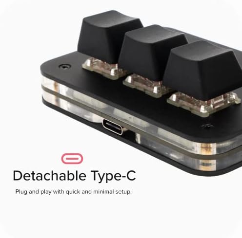 Momokai Tap Трио - Механични Macropad с възможност за гореща подмяна на 3 клавиши (черен)