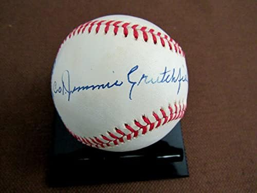 Джими Кратчфилд Черни Барони Кроуфордс Игълс Подписаха Авто Oal Baseball Jsa - Бейзболни Топки с Автографи