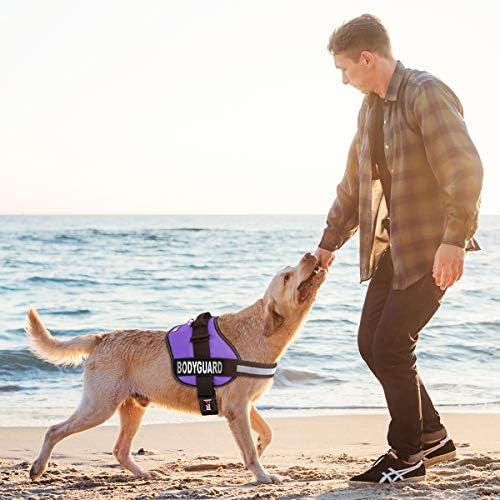 Универсален жилетка-шлейка Dogline Unimax за кучета и 2 Подвижни ленти за защита на тялото, X-Small, лилаво