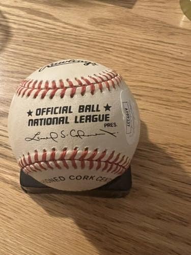 Хосе Кансеко подписа Официален Договор с Rawlings NL КОЛМАН Baseball JSA - Бейзболни топки с автографи