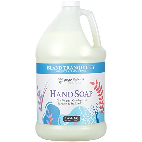 Универсален пълнител за течен сапун за ръце Джинджифил Лили Farms Растителни, Island Tranquility, Веган