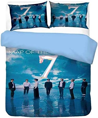 Комплекти Пододеяльников за пуховых одеяла Kpop BTS, Комплект спално бельо Map of The Soul, 3 броя, Комплект Спално бельо