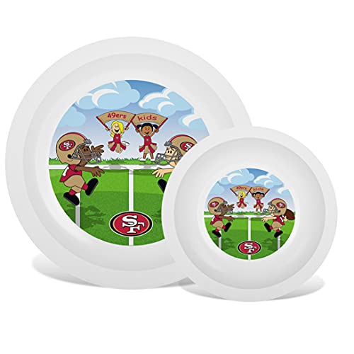 Набор от BabyFanatic Plate & Bowl Pack - NFL Denver Broncos - Официално лицензиран комплект за деца и детски сейф