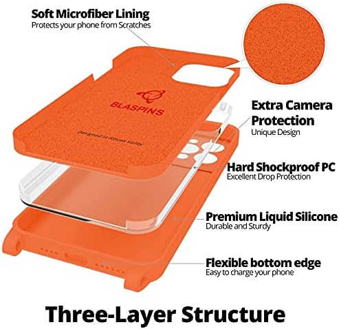 Калъф за мобилен телефон с каишка през рамо Blaspins за iPhone 12 Mini, Регулируемо Въже, Лента за колан на врата,