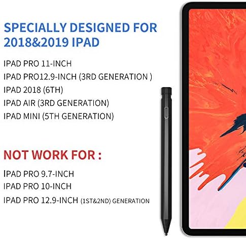 AWINNER Active Pen Стилус, който е съвместим с iPad Pro 11 инча, iPad Pro12,9 инча (3-та), iPad 2018 (6-та), iPad Air (3-то