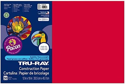 Плътна хартия Tru-Ray®, 12 x 18, 50% рециклиране, Atomic Blue, Опаковане 50