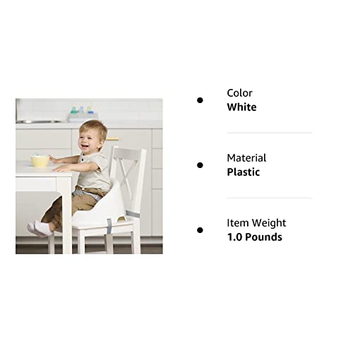 Седалка-седалка с подлакътници Regalo Baby Basics™, Бяло, с Трехточечными обезопасителни колани, Лесно протираемое,