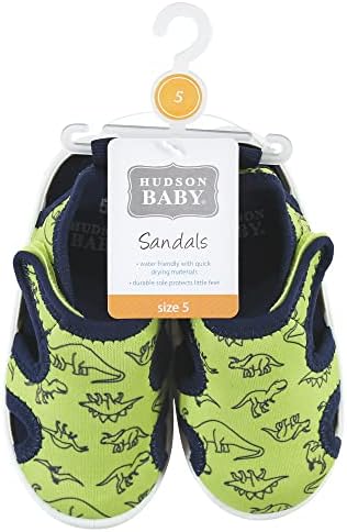 Детски Сандали Hudson Бебе и Водна обувки, Зелен Динозавър, 8 американски деца-унисекс