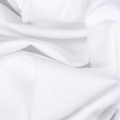Муслиновая бяла тъкан от памук ширина 59 см и с дължина, 3 инча (средно тегло)