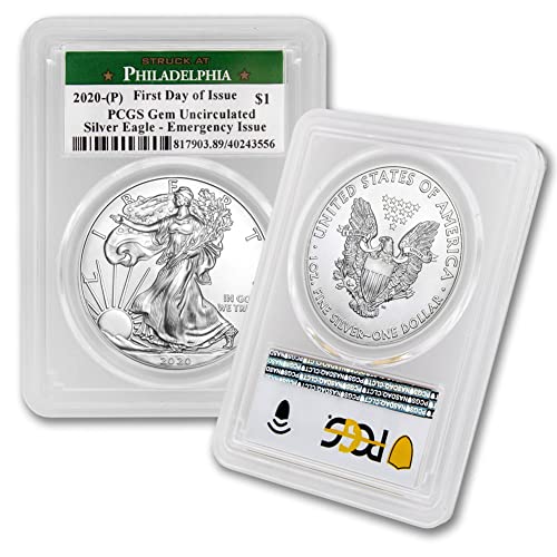 2020 г. и 2021 (P), Определени от (2) американски сребърни монети с орел с тегло 1 унция, не кандидатстващи в обращение
