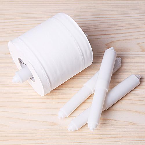 LazyMe 8 Pack 6-Инчов Бял Универсален Държач За Тоалетна хартия на Ролка Бели Заменяеми Пластмаса, Пружина