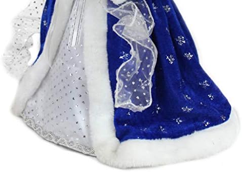 Колекция Windy Hill 18 Инчов Стоящ Синьо и Сребристо Оптичен Ангел С Осветление Led Коледно или Плотове 169510