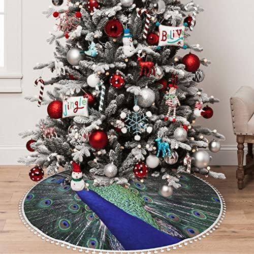 Пола за Коледната елха с тапицерия pom-помераните под формата на Животни-Красота-Паун Празнична Коледна Украса за