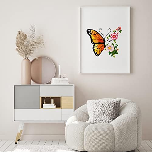 Комплекти за бродерия на цветя Луиза meili е с Пеперуда, Щампован Комплекти за Бродерия Бод за Възрастни, Комплекти