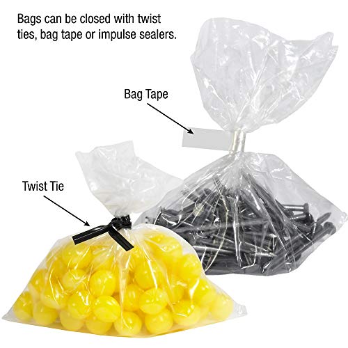 Найлонова торбичка Гай 28 x 32, 4 Майл (100 / Калъф), Заредете Плоски Открити Найлонови торбички от прозрачна пластмаса